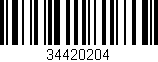 Código de barras (EAN, GTIN, SKU, ISBN): '34420204'