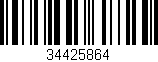 Código de barras (EAN, GTIN, SKU, ISBN): '34425864'