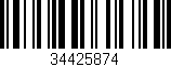 Código de barras (EAN, GTIN, SKU, ISBN): '34425874'