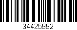 Código de barras (EAN, GTIN, SKU, ISBN): '34425992'