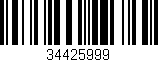 Código de barras (EAN, GTIN, SKU, ISBN): '34425999'