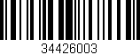 Código de barras (EAN, GTIN, SKU, ISBN): '34426003'
