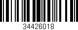Código de barras (EAN, GTIN, SKU, ISBN): '34426018'