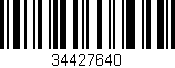 Código de barras (EAN, GTIN, SKU, ISBN): '34427640'