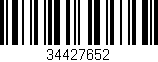 Código de barras (EAN, GTIN, SKU, ISBN): '34427652'