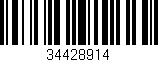 Código de barras (EAN, GTIN, SKU, ISBN): '34428914'