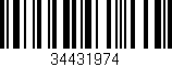 Código de barras (EAN, GTIN, SKU, ISBN): '34431974'
