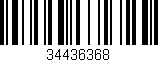 Código de barras (EAN, GTIN, SKU, ISBN): '34436368'