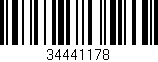 Código de barras (EAN, GTIN, SKU, ISBN): '34441178'