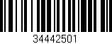 Código de barras (EAN, GTIN, SKU, ISBN): '34442501'