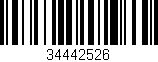Código de barras (EAN, GTIN, SKU, ISBN): '34442526'