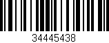 Código de barras (EAN, GTIN, SKU, ISBN): '34445438'