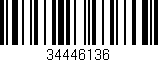 Código de barras (EAN, GTIN, SKU, ISBN): '34446136'