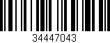 Código de barras (EAN, GTIN, SKU, ISBN): '34447043'