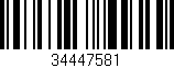 Código de barras (EAN, GTIN, SKU, ISBN): '34447581'
