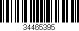 Código de barras (EAN, GTIN, SKU, ISBN): '34465395'