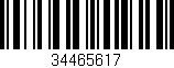 Código de barras (EAN, GTIN, SKU, ISBN): '34465617'