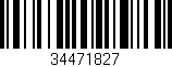 Código de barras (EAN, GTIN, SKU, ISBN): '34471827'