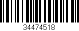Código de barras (EAN, GTIN, SKU, ISBN): '34474518'
