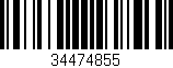 Código de barras (EAN, GTIN, SKU, ISBN): '34474855'