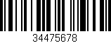 Código de barras (EAN, GTIN, SKU, ISBN): '34475678'
