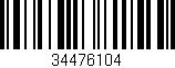 Código de barras (EAN, GTIN, SKU, ISBN): '34476104'