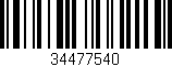 Código de barras (EAN, GTIN, SKU, ISBN): '34477540'