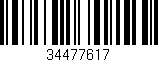 Código de barras (EAN, GTIN, SKU, ISBN): '34477617'
