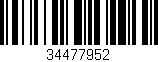 Código de barras (EAN, GTIN, SKU, ISBN): '34477952'