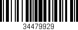 Código de barras (EAN, GTIN, SKU, ISBN): '34479929'