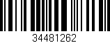 Código de barras (EAN, GTIN, SKU, ISBN): '34481262'