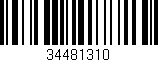 Código de barras (EAN, GTIN, SKU, ISBN): '34481310'