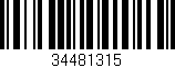 Código de barras (EAN, GTIN, SKU, ISBN): '34481315'