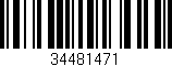 Código de barras (EAN, GTIN, SKU, ISBN): '34481471'