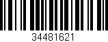 Código de barras (EAN, GTIN, SKU, ISBN): '34481621'