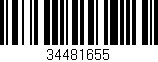 Código de barras (EAN, GTIN, SKU, ISBN): '34481655'