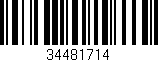 Código de barras (EAN, GTIN, SKU, ISBN): '34481714'