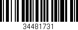 Código de barras (EAN, GTIN, SKU, ISBN): '34481731'