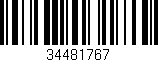 Código de barras (EAN, GTIN, SKU, ISBN): '34481767'
