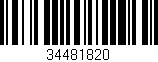 Código de barras (EAN, GTIN, SKU, ISBN): '34481820'