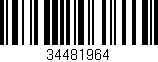 Código de barras (EAN, GTIN, SKU, ISBN): '34481964'