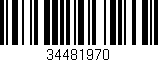 Código de barras (EAN, GTIN, SKU, ISBN): '34481970'