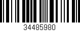 Código de barras (EAN, GTIN, SKU, ISBN): '34485980'