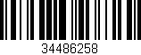 Código de barras (EAN, GTIN, SKU, ISBN): '34486258'