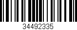 Código de barras (EAN, GTIN, SKU, ISBN): '34492335'