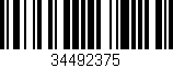 Código de barras (EAN, GTIN, SKU, ISBN): '34492375'