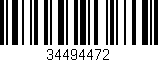 Código de barras (EAN, GTIN, SKU, ISBN): '34494472'