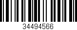Código de barras (EAN, GTIN, SKU, ISBN): '34494566'