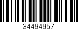 Código de barras (EAN, GTIN, SKU, ISBN): '34494957'