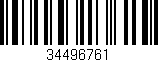 Código de barras (EAN, GTIN, SKU, ISBN): '34496761'